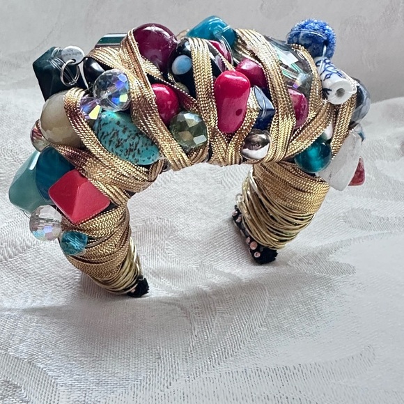 One-of-a-Kind Handmade Artisan Bracelet – Signed Statement Cuff - Picture 4 of 14